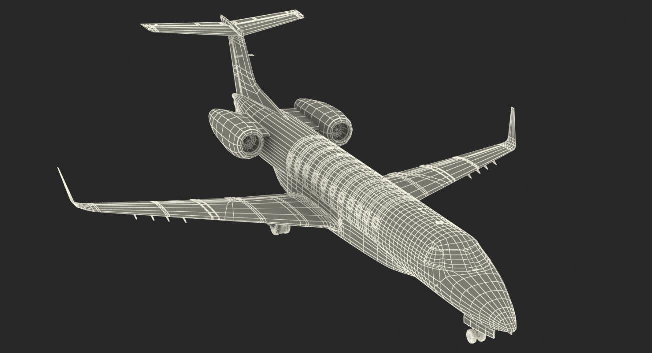 3D Embraer Legacy 650E Private Jet