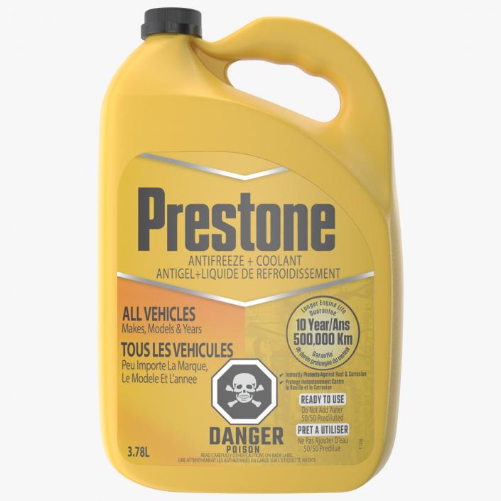 3D model Prestone Yellow Antifreeze 1 Gallon