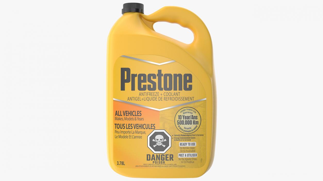 3D model Prestone Yellow Antifreeze 1 Gallon