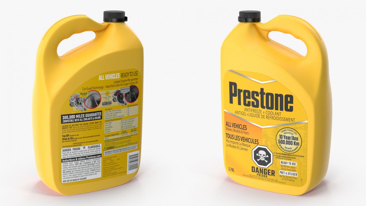 3D model Prestone Yellow Antifreeze 1 Gallon