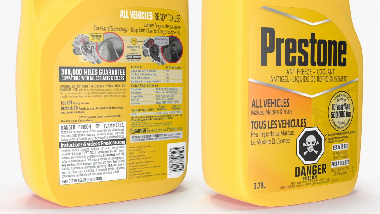 3D model Prestone Yellow Antifreeze 1 Gallon