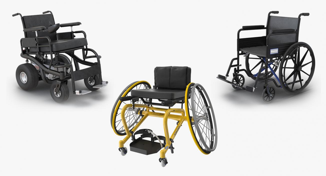 Wheelchairs Collection 3 3D model