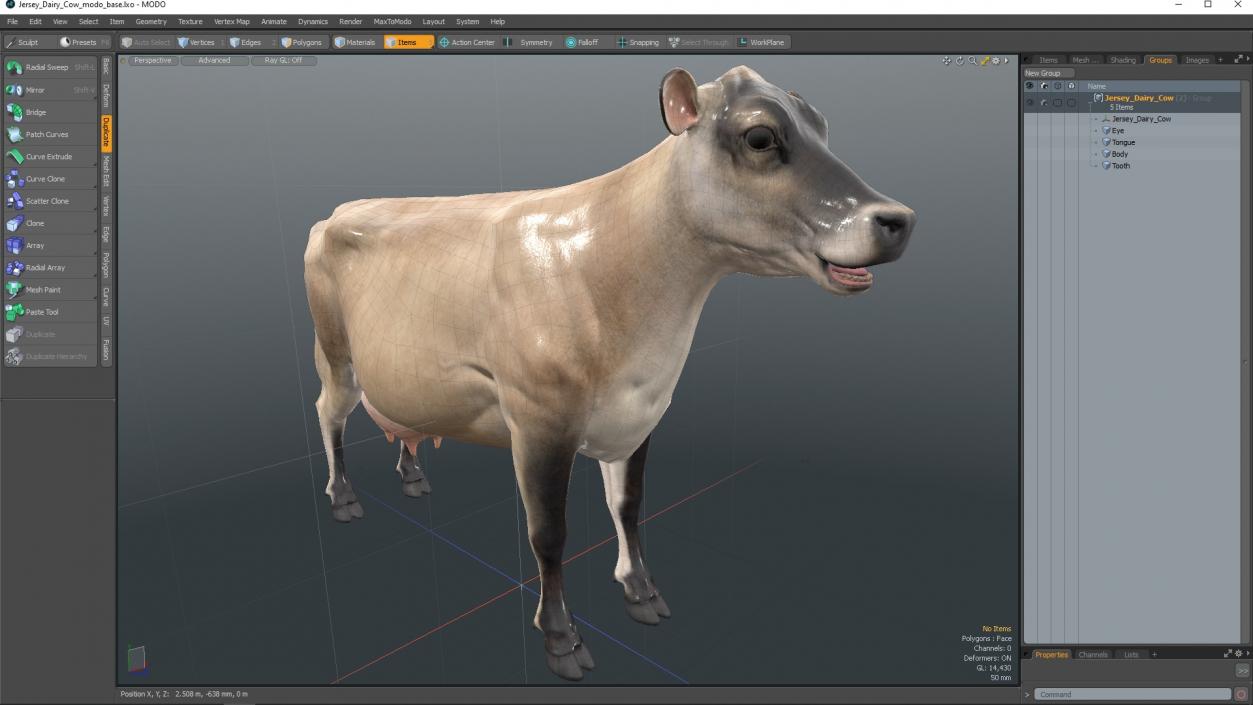 3D Jersey Dairy Cow