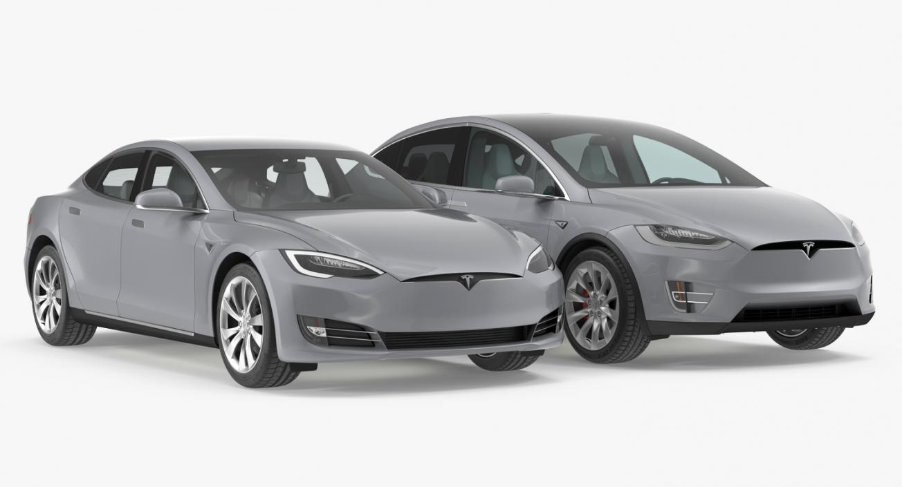 3D Tesla Cars Collection