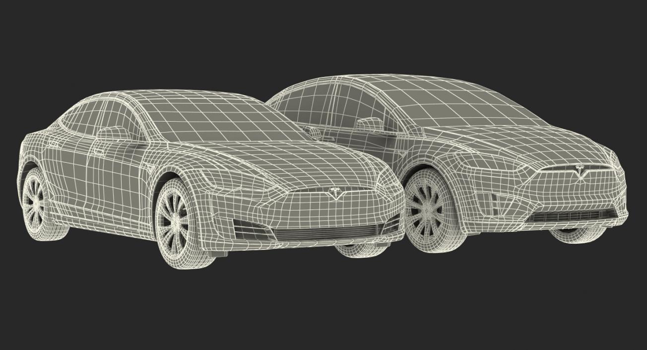 3D Tesla Cars Collection