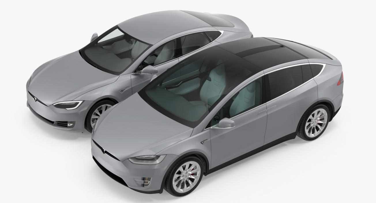 3D Tesla Cars Collection