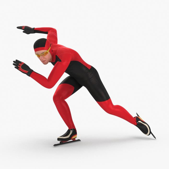 Speed Skater Generic Pose 3 3D