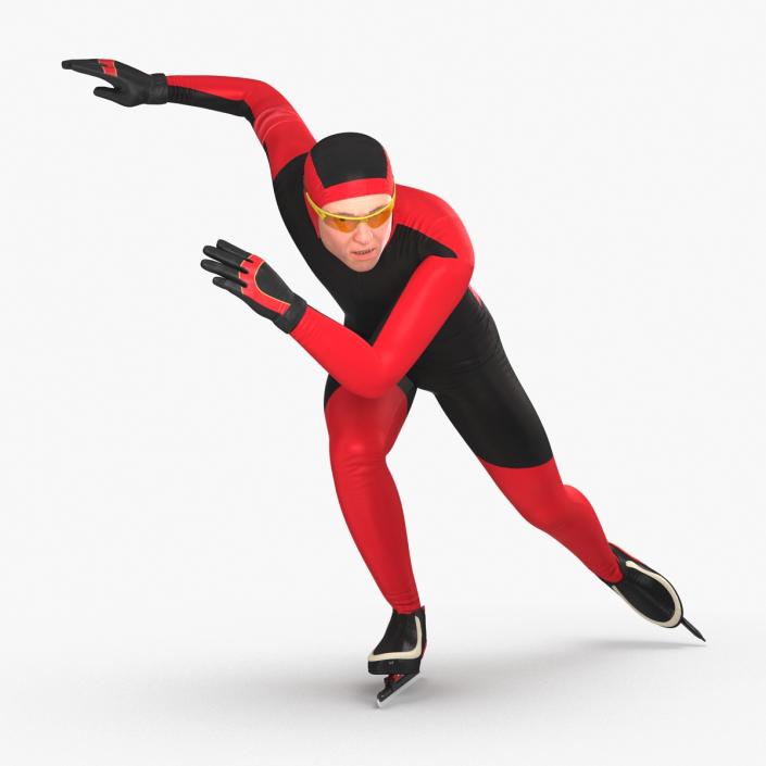 Speed Skater Generic Pose 3 3D