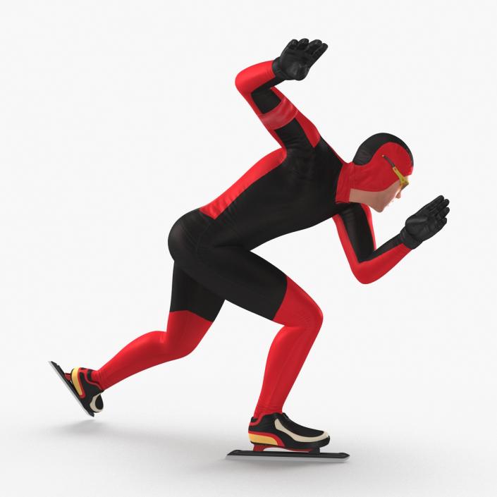 Speed Skater Generic Pose 3 3D