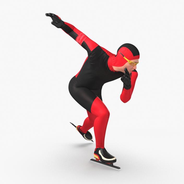 Speed Skater Generic Pose 3 3D