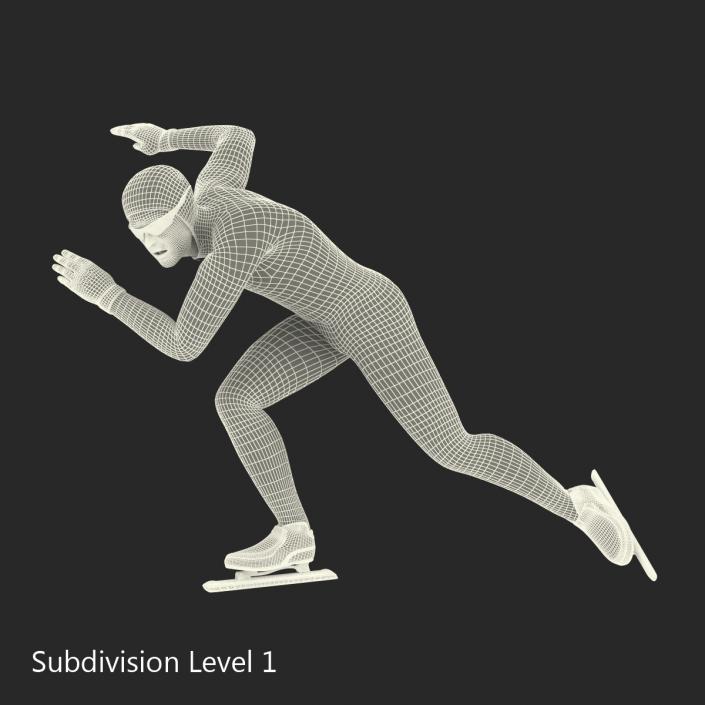 Speed Skater Generic Pose 3 3D