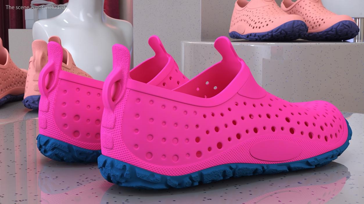 3D Aqua Socks Water Shoes for Kids Pink