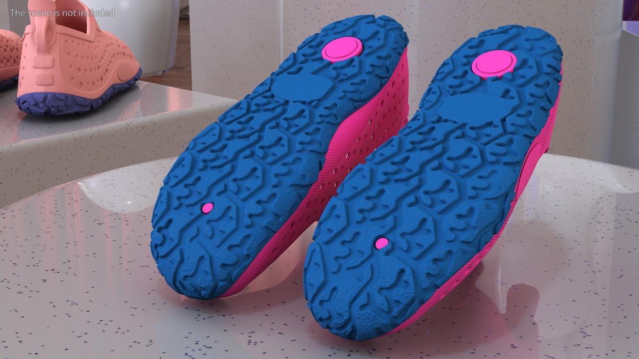 3D Aqua Socks Water Shoes for Kids Pink