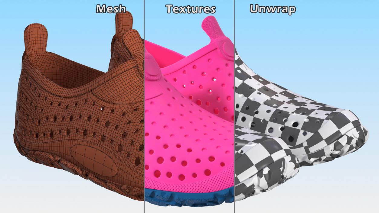 3D Aqua Socks Water Shoes for Kids Pink