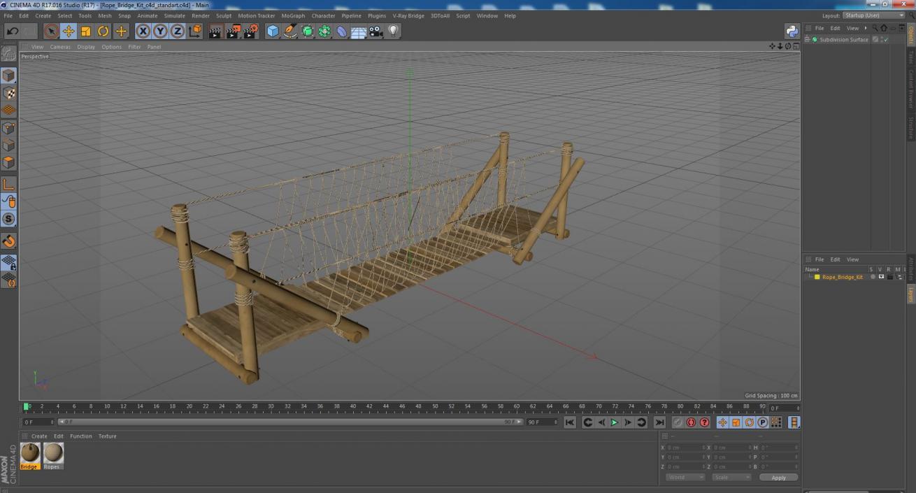 3D model Rope Bridge Kit