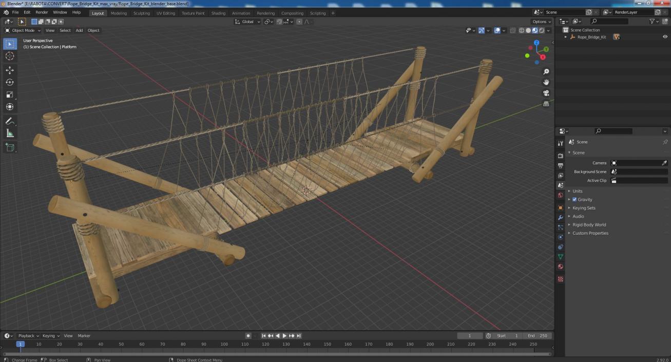 3D model Rope Bridge Kit