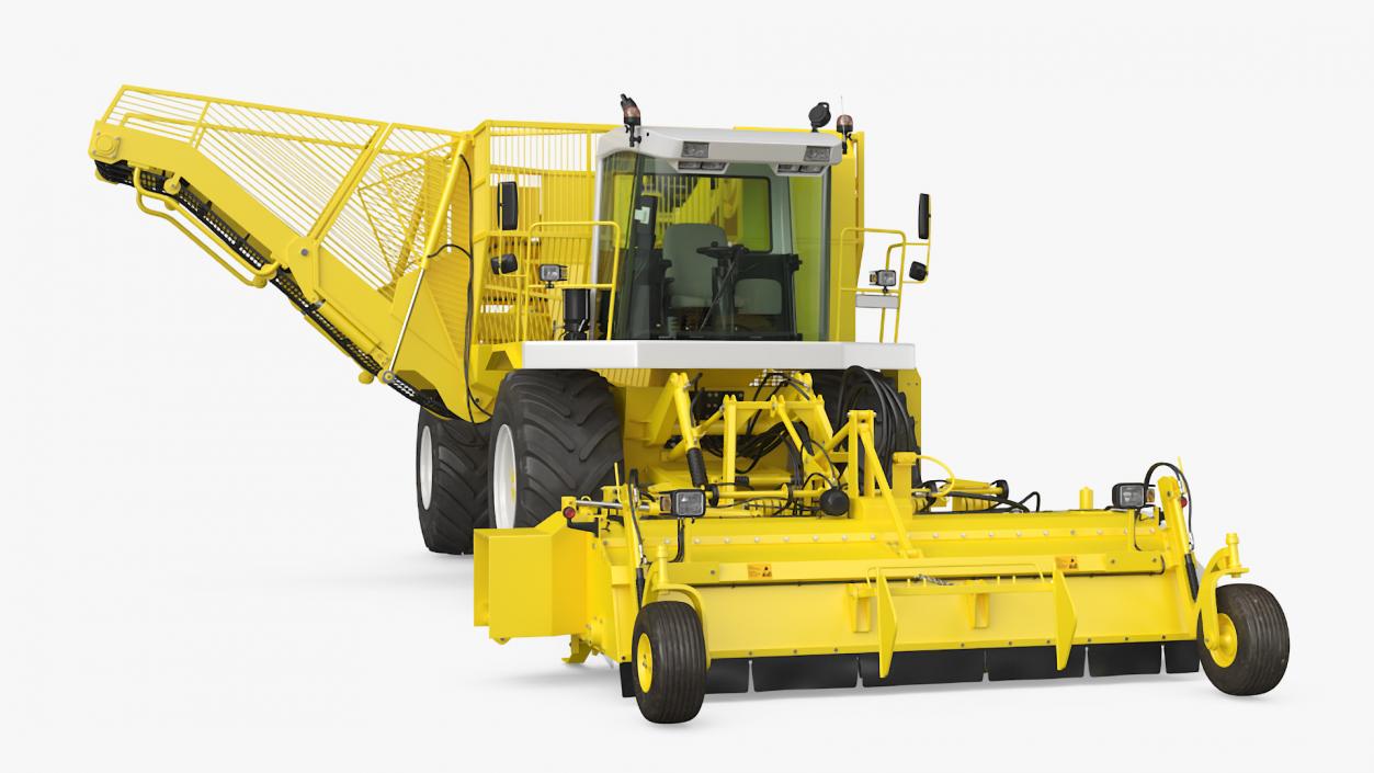 Agricultural Harvester Machinery Yellow 3D model