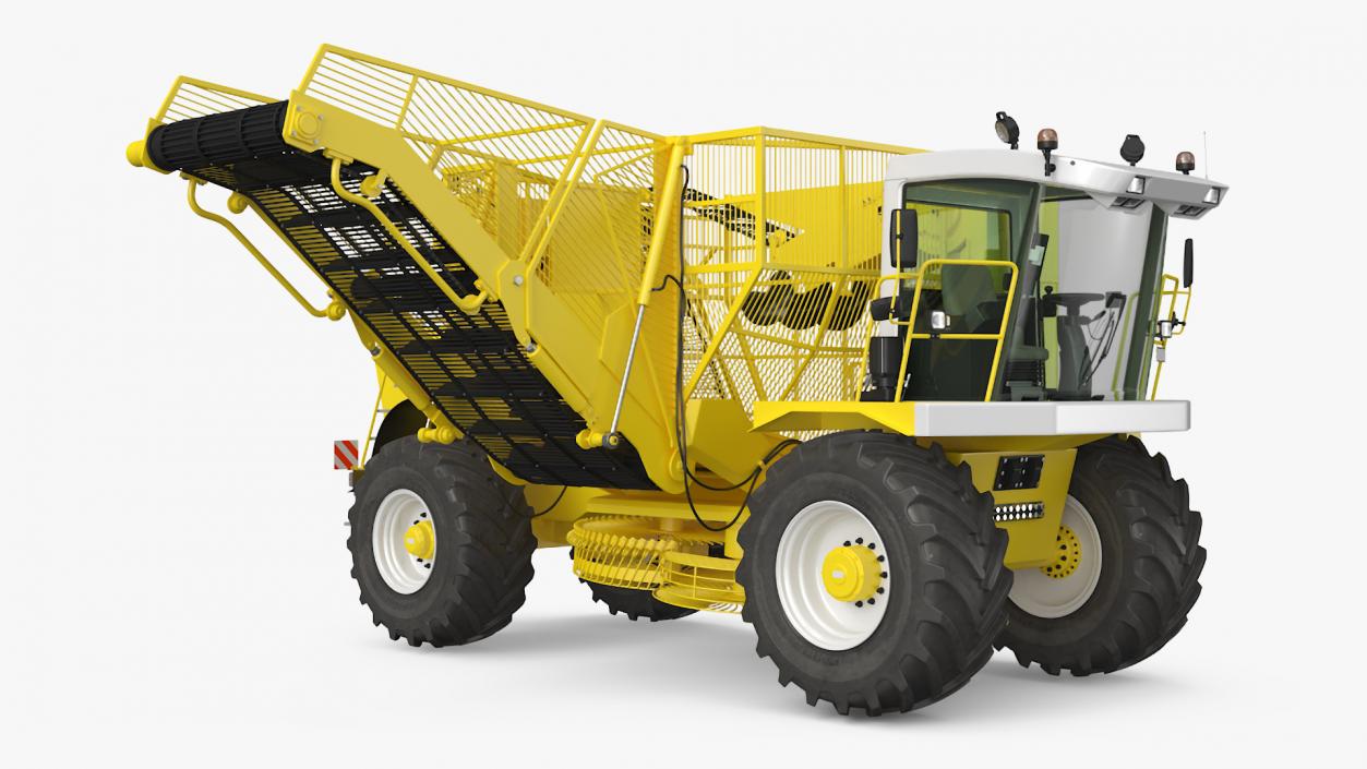 Agricultural Harvester Machinery Yellow 3D model