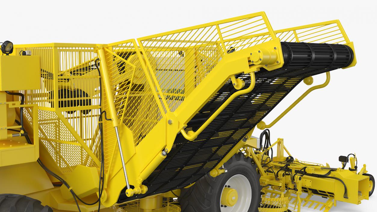 Agricultural Harvester Machinery Yellow 3D model