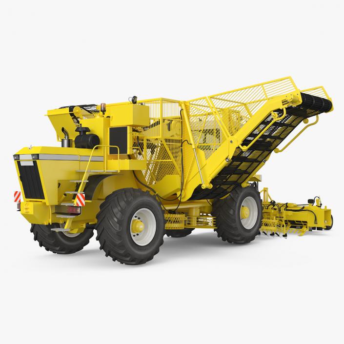 Agricultural Harvester Machinery Yellow 3D model