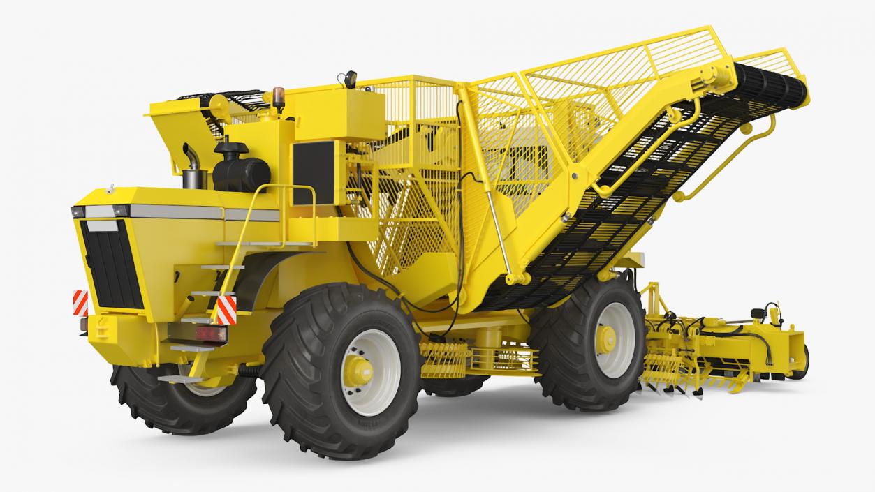 Agricultural Harvester Machinery Yellow 3D model