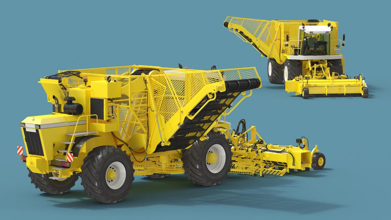 Agricultural Harvester Machinery Yellow 3D model