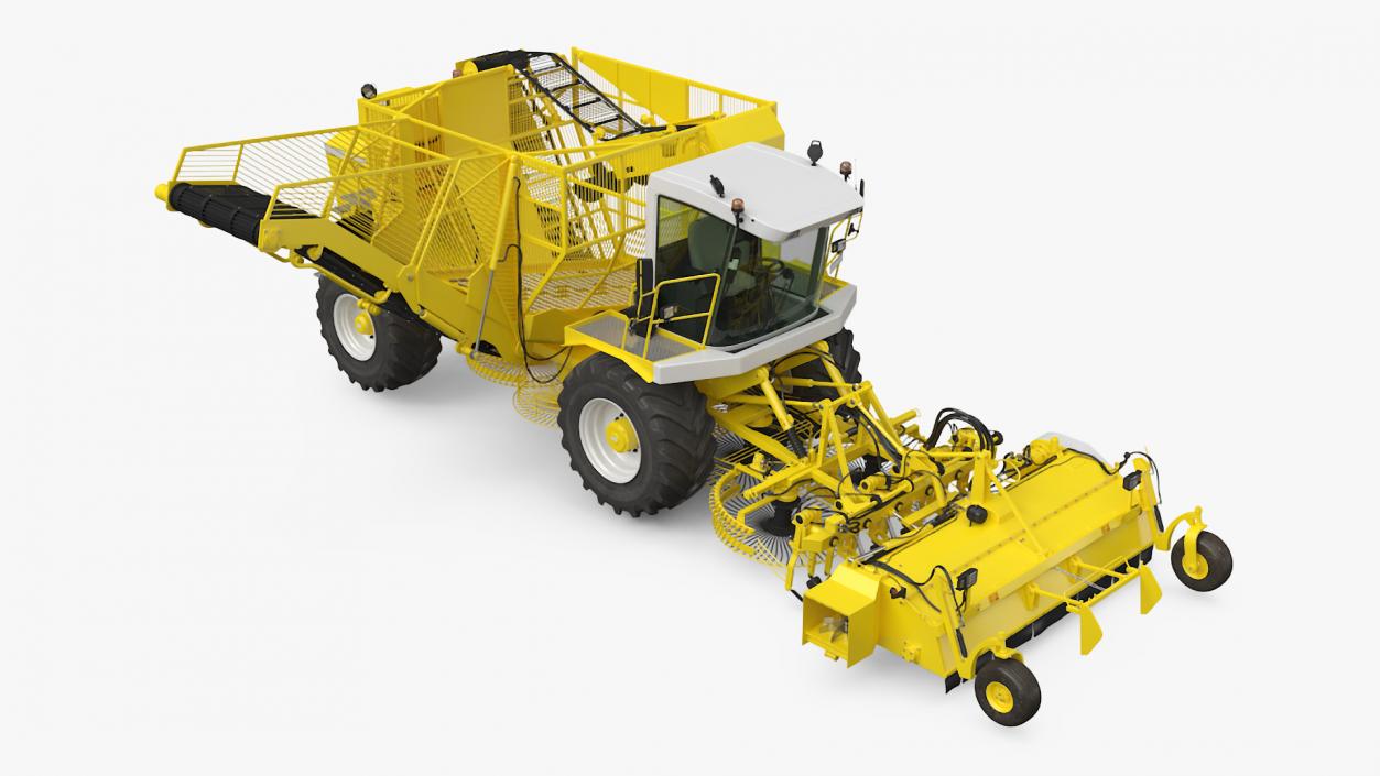 Agricultural Harvester Machinery Yellow 3D model