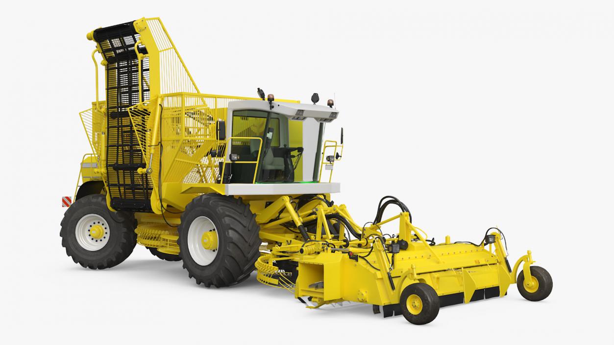 Agricultural Harvester Machinery Yellow 3D model