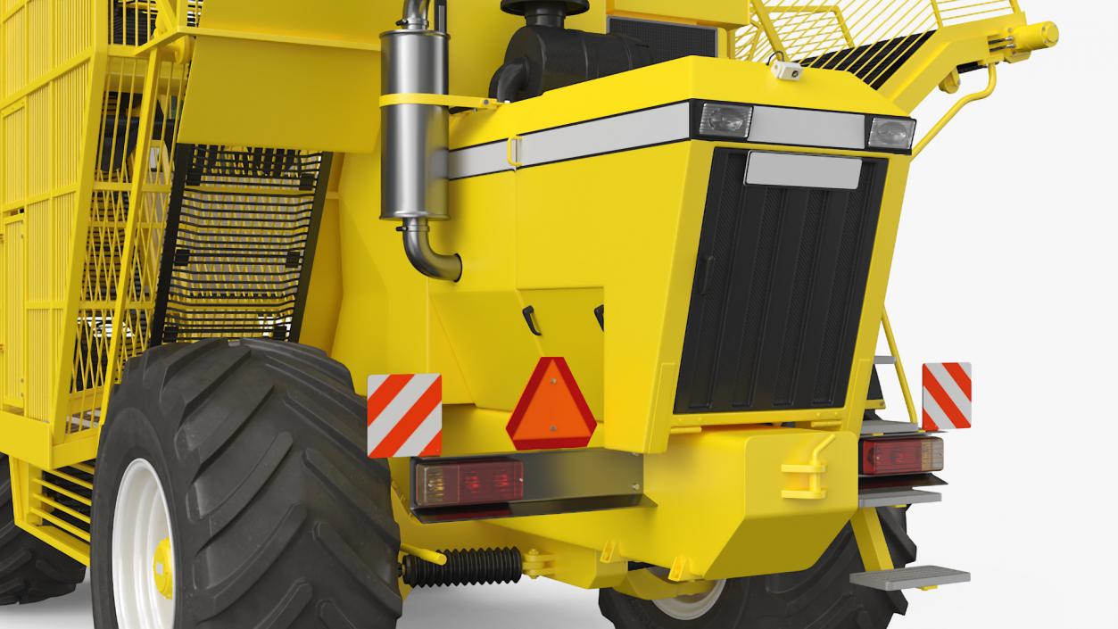 Agricultural Harvester Machinery Yellow 3D model