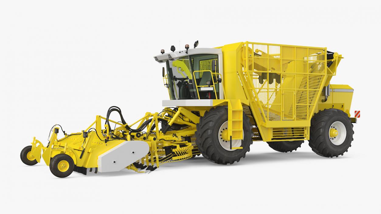 Agricultural Harvester Machinery Yellow 3D model