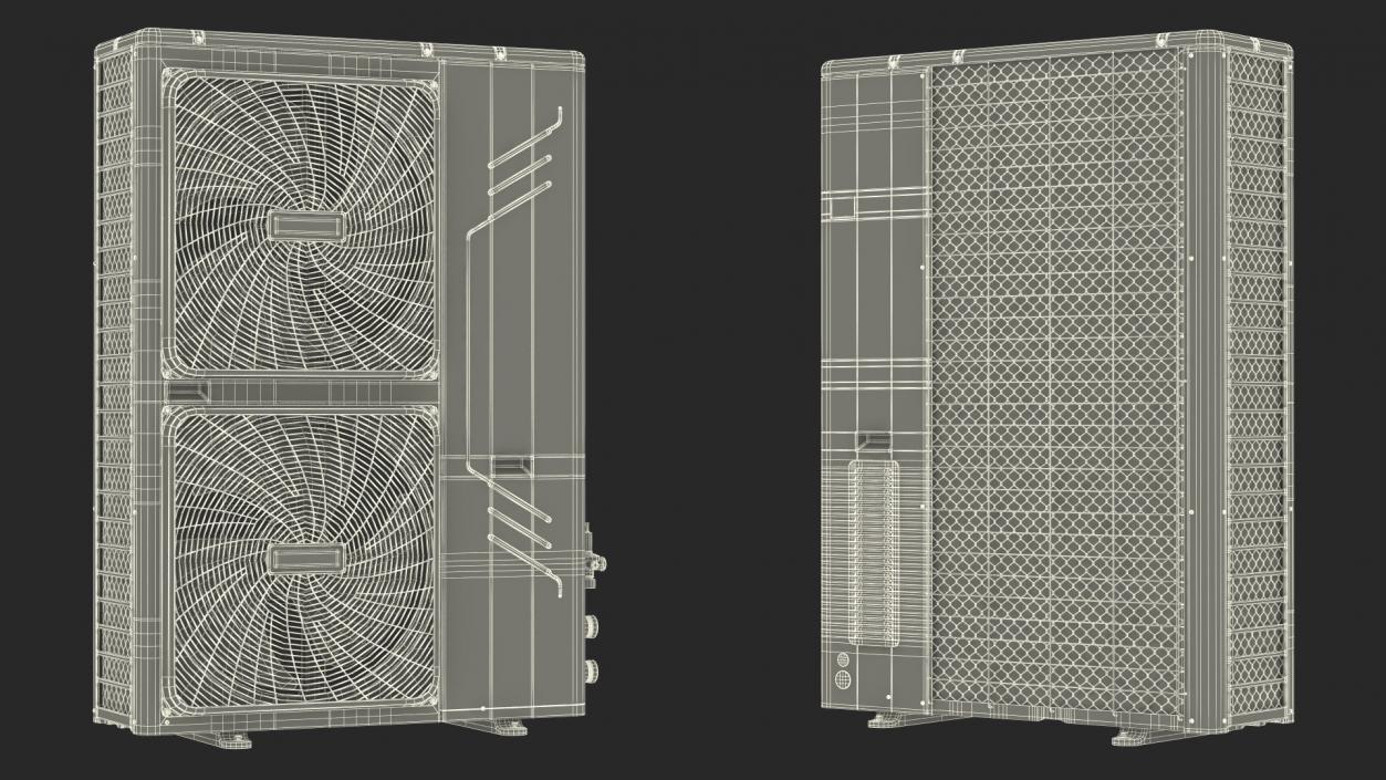 3D model Double Air Conditioner Outdoor Part