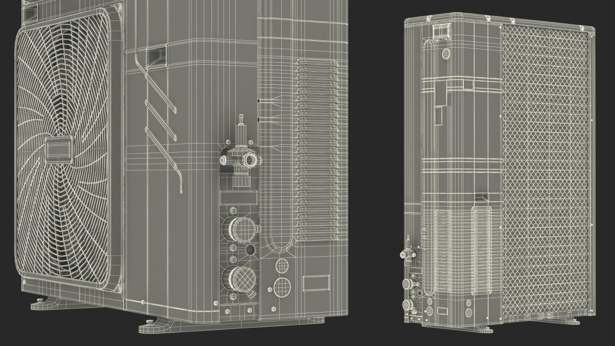 3D model Double Air Conditioner Outdoor Part