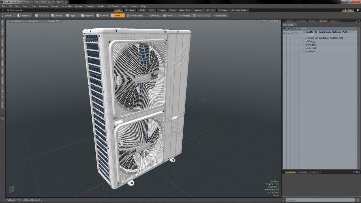 3D model Double Air Conditioner Outdoor Part