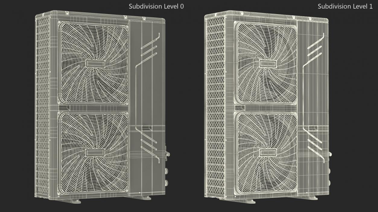 3D model Double Air Conditioner Outdoor Part