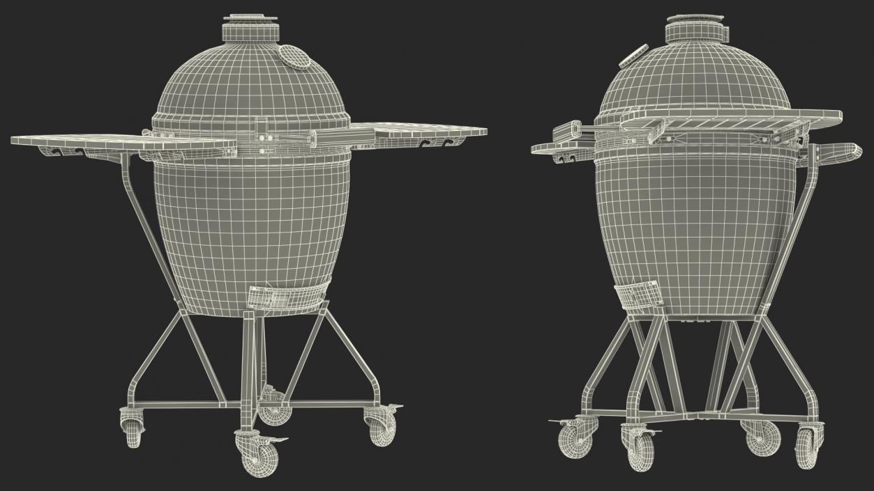 3D model Big Green Egg BBQ Grill Closed