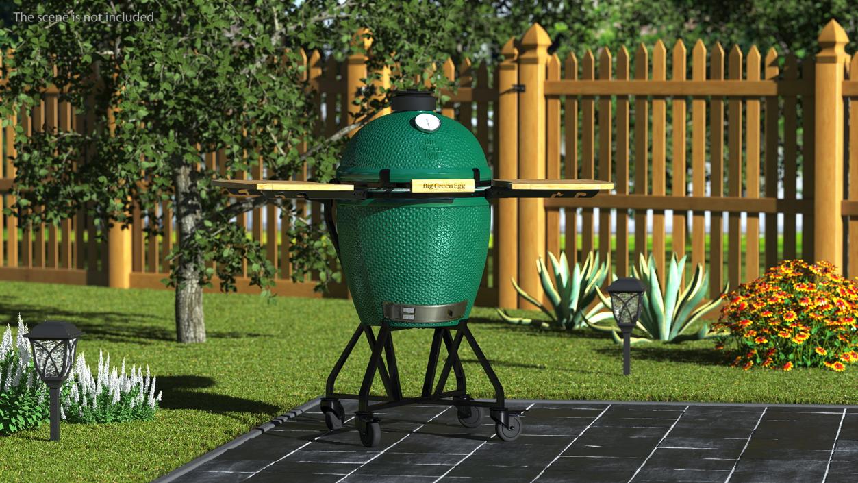 3D model Big Green Egg BBQ Grill Closed