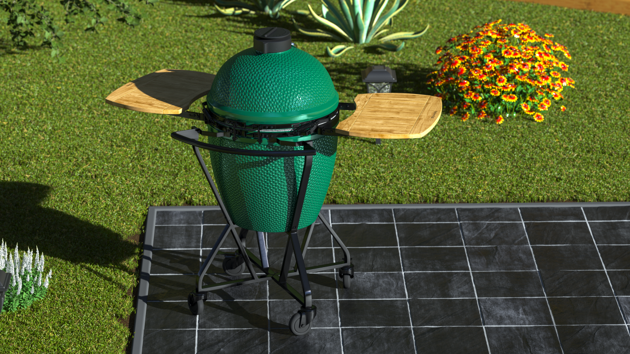 3D model Big Green Egg BBQ Grill Closed