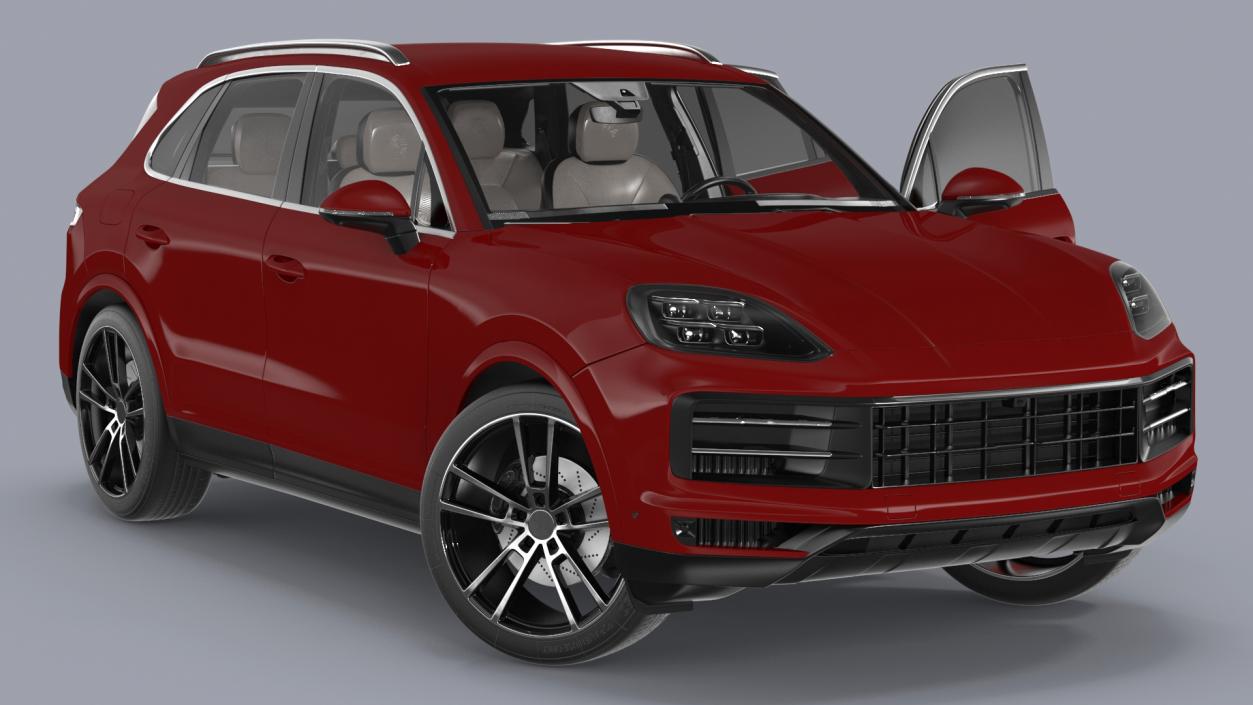 Luxury AWD 4dr SUV Red Rigged 3D model