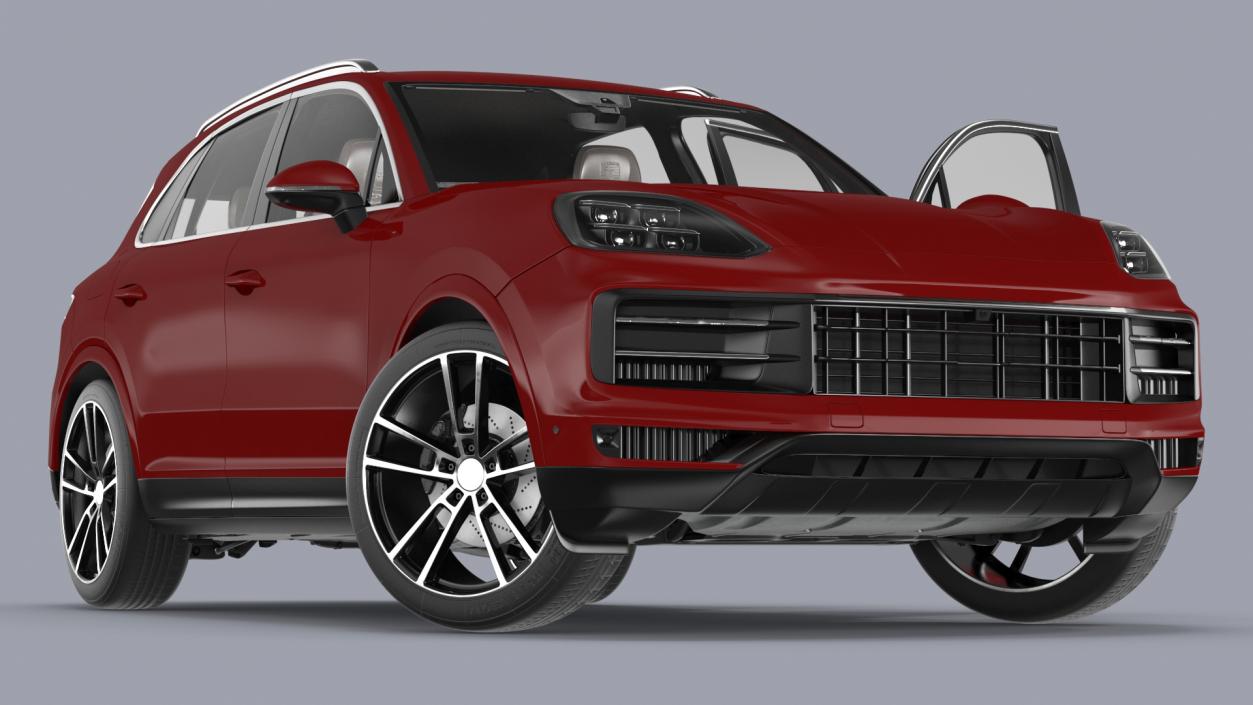 Luxury AWD 4dr SUV Red Rigged 3D model