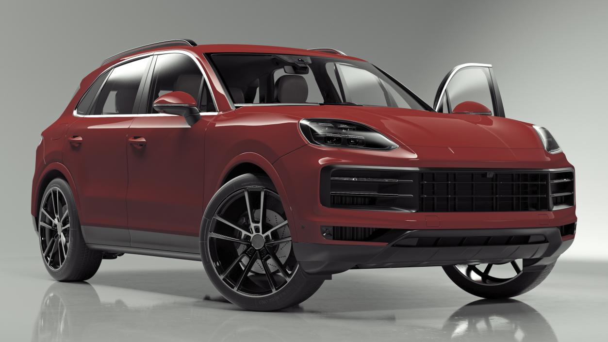 Luxury AWD 4dr SUV Red Rigged 3D model