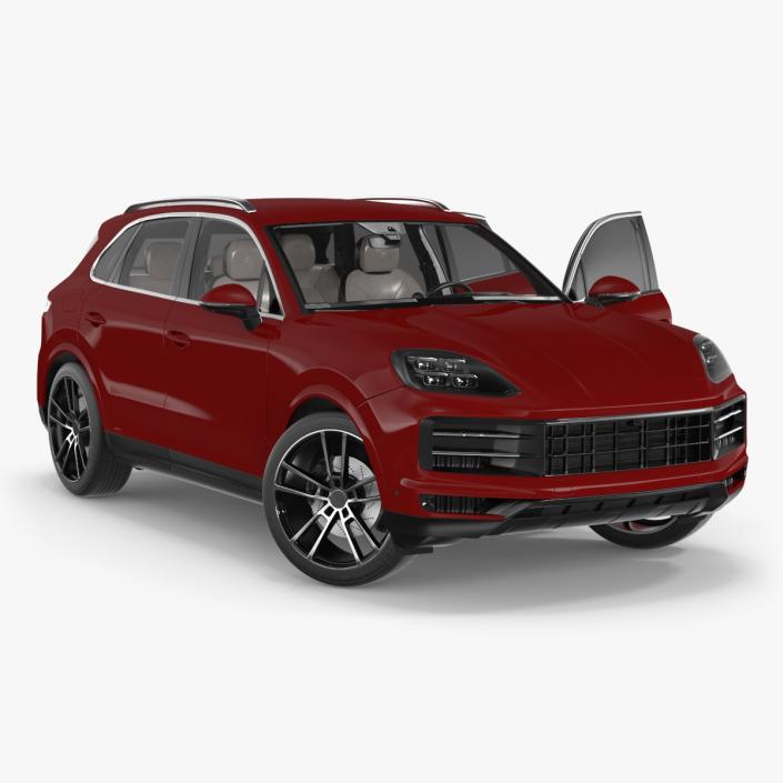 Luxury AWD 4dr SUV Red Rigged 3D model