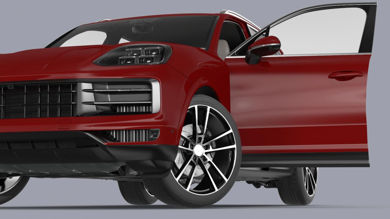 Luxury AWD 4dr SUV Red Rigged 3D model