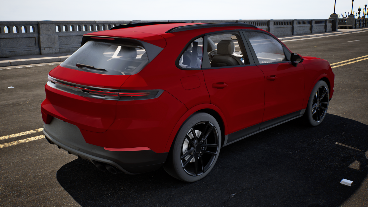 Luxury AWD 4dr SUV Red Rigged 3D model