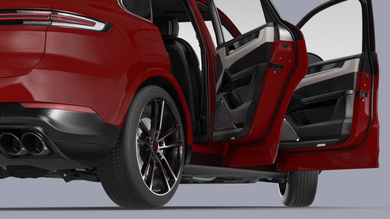 Luxury AWD 4dr SUV Red Rigged 3D model