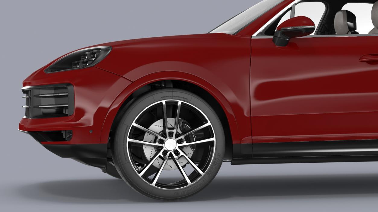 Luxury AWD 4dr SUV Red Rigged 3D model