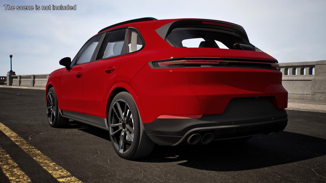 Luxury AWD 4dr SUV Red Rigged 3D model