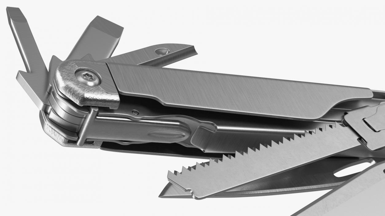 3D Leatherman Surge Multitool Silver Open model