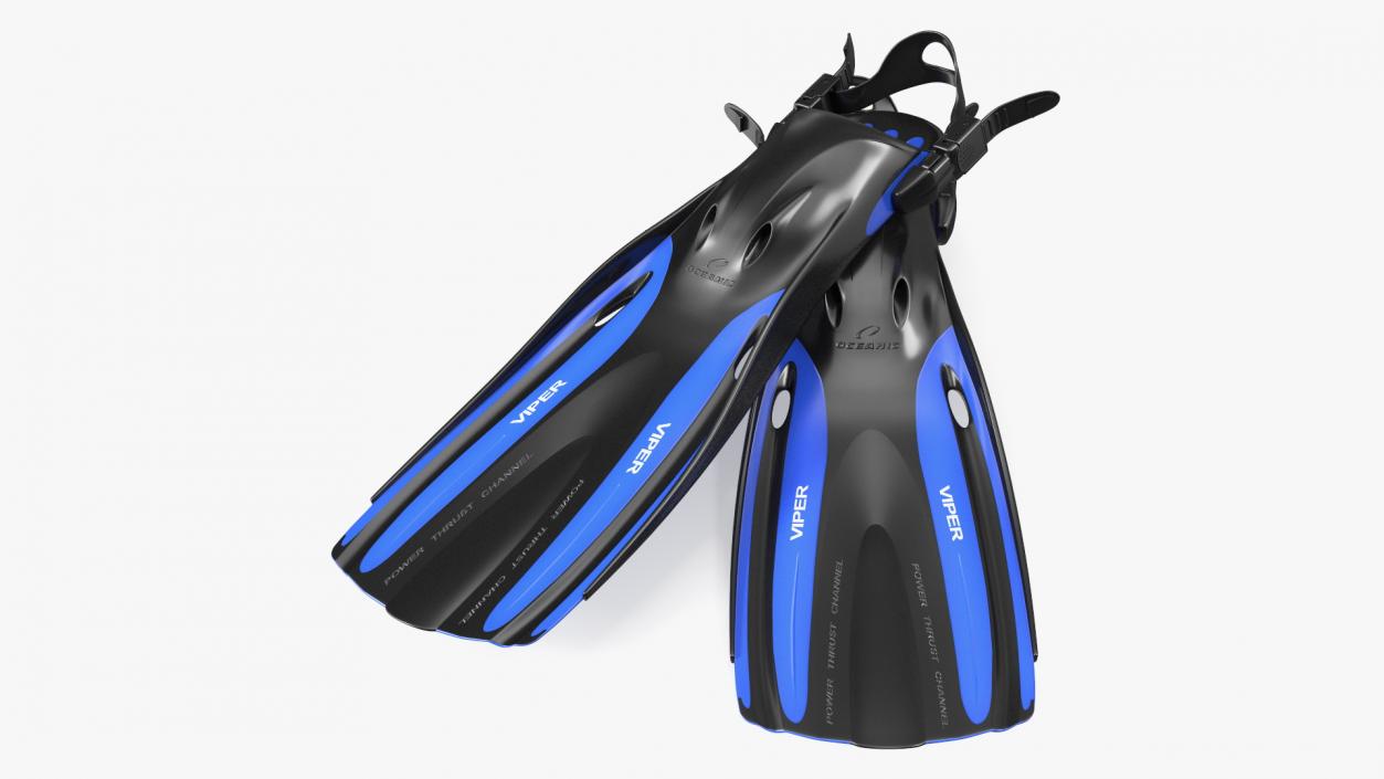 3D Oceanic Viper Open Heel Scuba Fin model