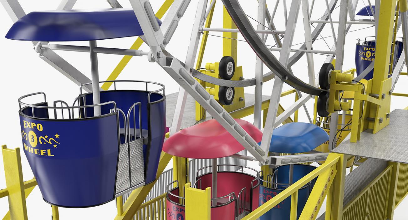 3D Rigged Ferris Wheels 3D Models Collection