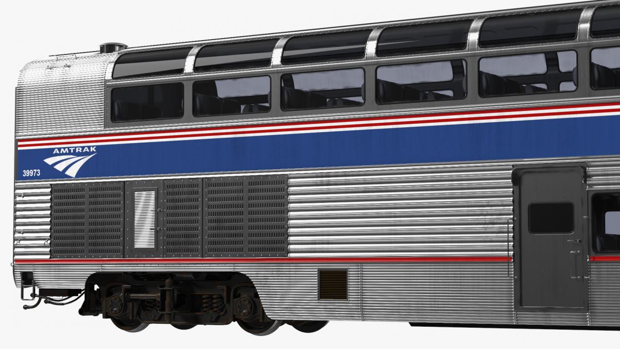 Double Decker Passenger Car Amtrak 3D model